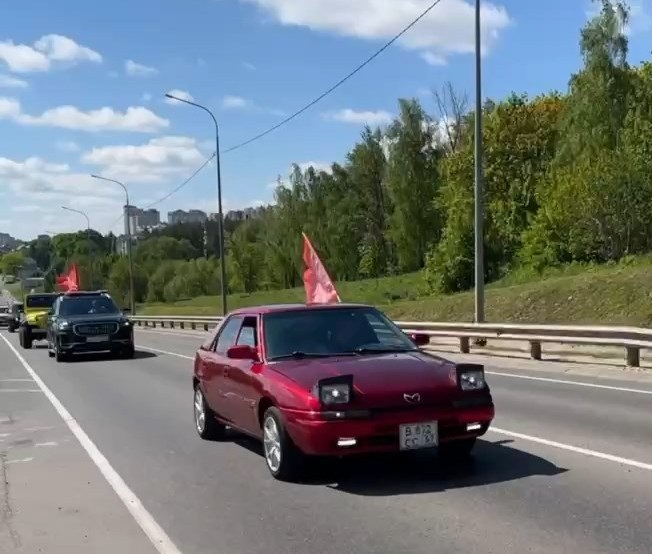 На Орловщине состоялся большой патриотический автопробег